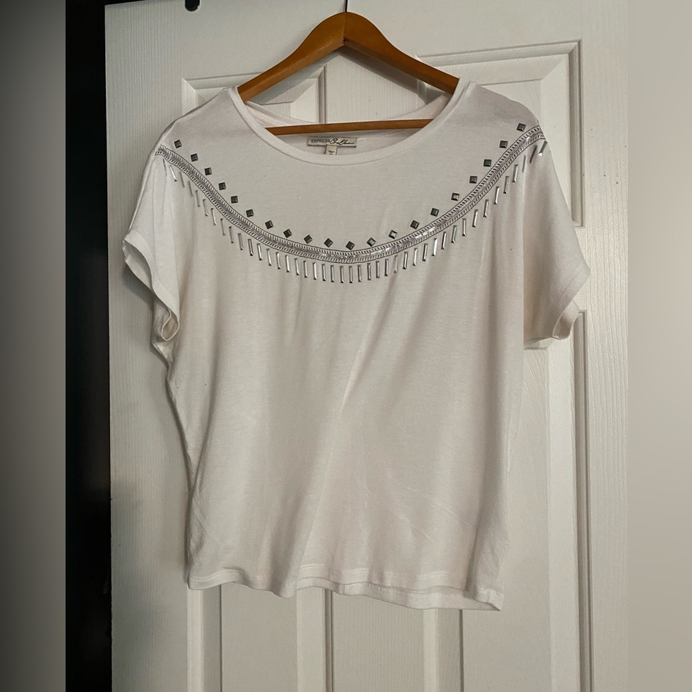 Express white shirt with bling